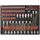 Trutzholm Profi Werkzeugeinlage Werkstattwagen 102 tlg. Stecknuss & Bit Satz Mechaniker Set 51x40x4 cm in rot