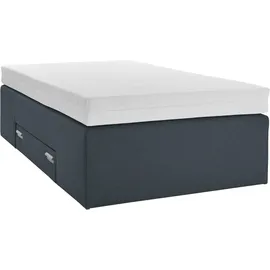 Westfalia Schlafkomfort Boxspringbett, grau (anthrazit), B:120cm L:200cm, Bezug Bett: Feinstrukturstoff (77% Polyester, 23%Viskose) oder Microfaser (100% Polyester);Bonnellfederkernmatratze: 100%Polyester;Kaltschaummatratze: 100% Polyester, Bezug abnehm- und waschbar bis 60C,