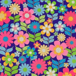 Star Geschenkpapier mit Blumen Motiv 70cm x 2m Rolle Blumenmuster Geschenk Papier Geburtstag Muttertag Ostern Geschenkpapierrolle Farbiges Packpapier Bunt