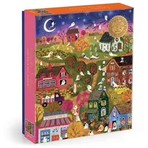 abrams and chronicle books iwuk Joy Laforme Spooky Village 1000 Piece Foil Puzzle