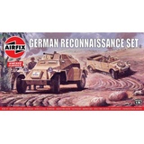 Airfix A02312V 1/76 Deutsches Aufklärungs-Set Auto Modellbausatz, Sortiert, 1: 76 Scale