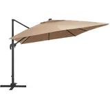 Premium Sonnenschirm mit LED, dreh- und neigbar für Terrasse & Garten 4 x3 m