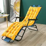 Morbuy Deckchair Auflagen für Gartenliegen, Sonnenliege Kissen Tragbare Garten Innenhof Gepolstertes Bett Relax-Liegestuhl Sitzauflage für Deckchair, Innen, Außen (53 * 190cm,Karotte)