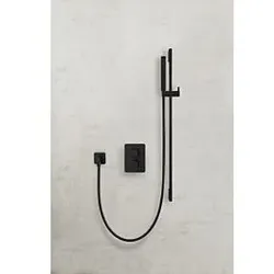 Herzbach Deep Black Wandstangenset 36.690276.1.12 900mm, stufenlos einstellbar, schwarz matt