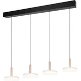 Trio LED Balkenpendel CELESTE 4-flg coffee /weiß