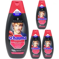 Schauma Karbon Kraft Shampoo kraftloses Haar Koffein Haarwurzel 4x400ml