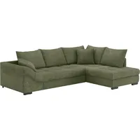 Mr. Couch Ecksofa »Allegro, L-Form«, mit Hochschläfer-Bettauszug, wahlweise mit Kaltschaum grün