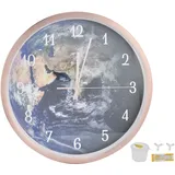 Geräuschlose Led-wanduhr Mit Sprachsteuerung, Beleuchtetem Display Und Roségoldener Oberfläche