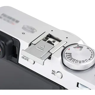 JJC Schutzkappe für Blitzschuhe silberfarben für Fujifilm Fuji X-E5 X half X-M5 X-T50 X100VI GFX100S X-H2S X-T1 X-T2 X-T3 X-T4 X-T20 X-T30 X-T100 X100V X100S X100F X-PRO2 X-A5 X-A10 X-H1 X30 Kameras