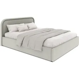 FEDVE Polsterbett, Grau, Textil, 140x200 cm, Schlafzimmer, Betten, Polsterbetten