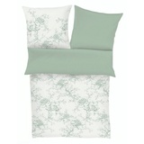 Zeitgeist Cholet Bettwäsche 155x220 cm«, - 100% Baumwolle, Reißverschluss, 2tlg Bettwäsche Set Blumen grün weiß