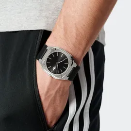 adidas Uni Uhr CITY TECH THIN Silikon schwarz AOFH24002 - Schwarz