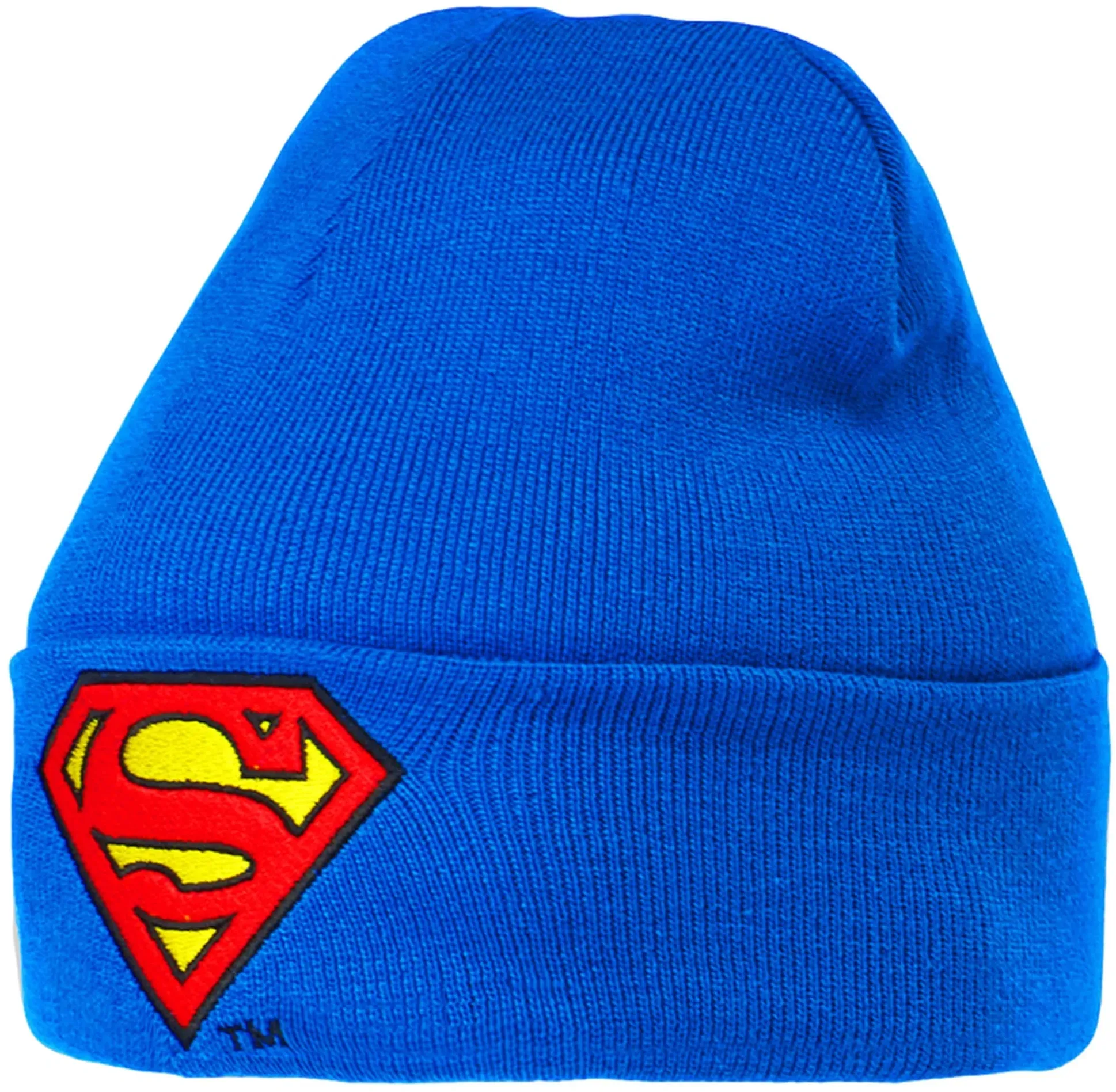 Strickmütze LOGOSHIRT, Jungen, blau, 100% Polyacryl, bestickt, Mützen Strickmütze, mit Superman-Logo