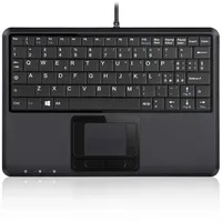 Perixx PERIBOARD-510 H PLUS IT, Mini USB-Tastatur, Touchpad, Hub,