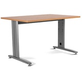 rocada METAL Schreibtisch eiche rechteckig, T-Fuß-Gestell grau 140,0 x 80,0 cm