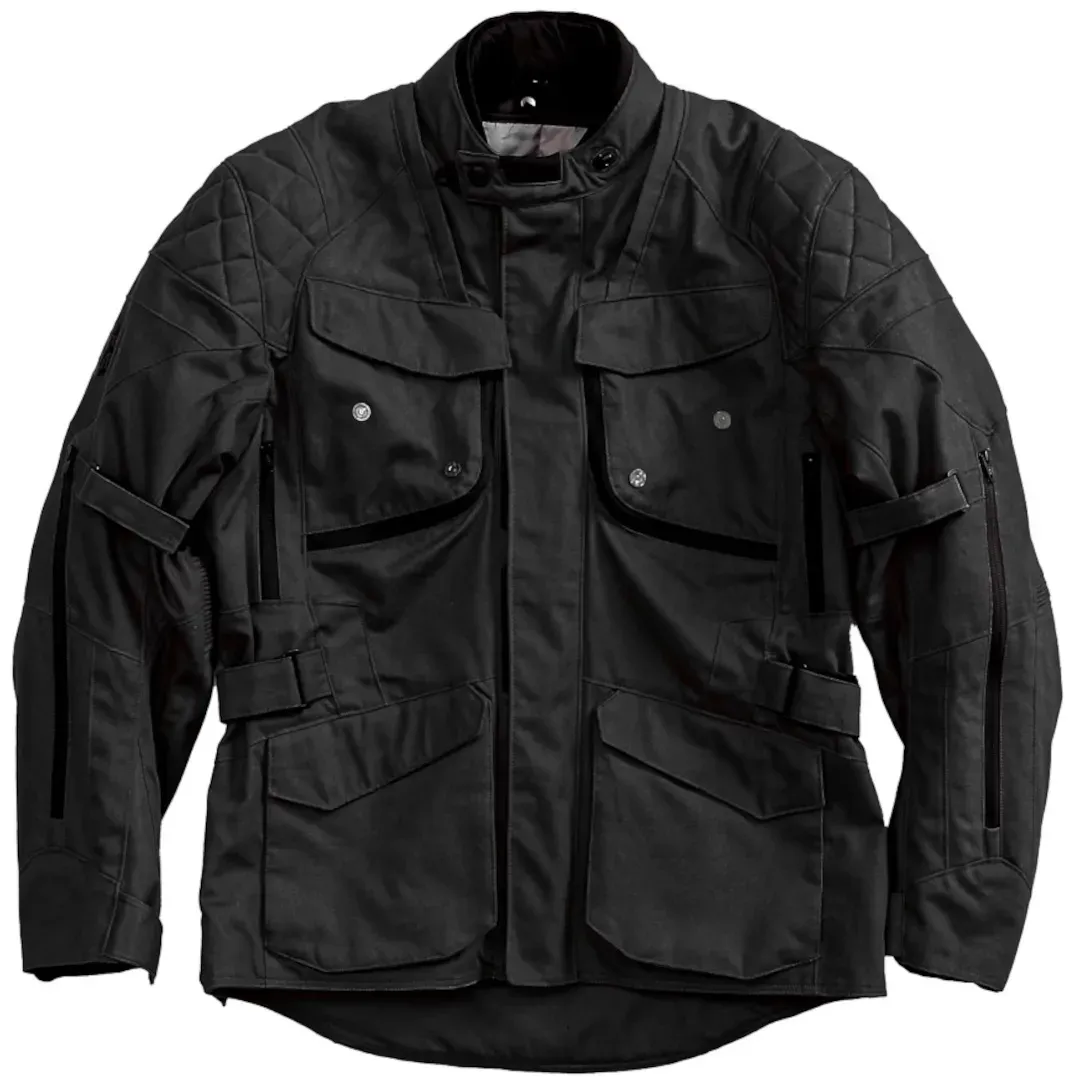 HolyFreedom Explorer Motorfiets textieljas, zwart, M Voorman