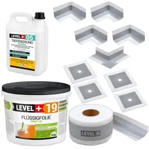 LEVEL PLUS Dichtset Duschabdichtung Dichtband Flüssigfolie 12 kg