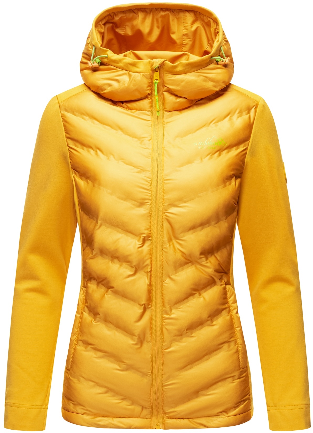 NAVAHOO Damen Stylische Outdoorjacke Übergangsjacke mit Kapuze Nimm-Mich-Mit