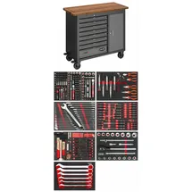 VIGOR Mobile Werkbank SeriesL, mit Sortiment, V4813/NKW, 336-teilig