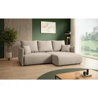 Beautysofa Ecksofa HENRY MINI mit Schlaffunktion L-förmiges Ecksofa mit