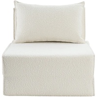 Schlafsessel aus weißem Stoff mit Bouclé-Wolleffekt 1-Sitzer VICTOR
