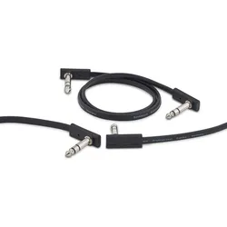 RockBoard Flat TRS Cable, 30 cm / 11 13/16, Black"