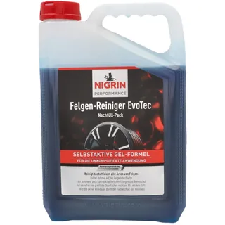 Nigrin Felgen-Reiniger EvoTec hocheffektive Reinigung Aller Arten von Felgen, integrierter Wirk-Indikator, selbstaktiv, säurefrei 3 Liter