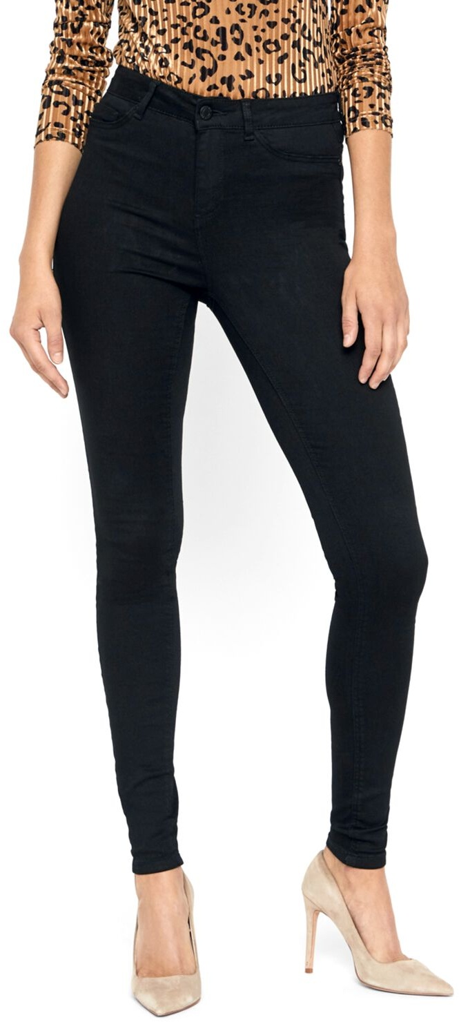 Noisy May Jeans - NMCallie HW Skinny Black Jeans - W25L30 bis W34L34 - für Damen - Größe W32L32 - schwarz - W32L32