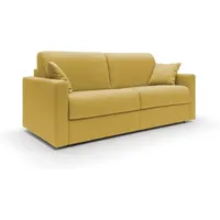 Chris Schlafsofa mit 18 cm hoher Matratze Stoff T13 186 cm (mat. 140x197) gelbe - giallo