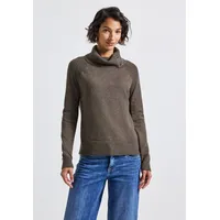 STREET ONE Pullover mit Stehkragen - Braun