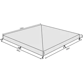 Quick Star Pavillon Schutzhaube 3x3m Wasserdicht Transparent