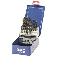 Bohrcraft Spiralbohrer-Kassette DIN338 HSS-R Bohrer, Durchmesser 1-13 mm, 25-teilig,