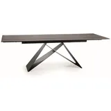 Ausziehbarer Esstisch VIDOR 3 – 180x90, Braun / Schwarz matt - Braun