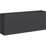 vidaXL Pflanzkübel 200 x 40 x 80 cm kaltgewalzter Stahl Schwarz