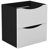 duschspa Waschtisch Unterschrank Waschtischunterschrank Waschbeckenunterschrank Badschrank, 50-120cm Hängeschrank, Matt / Hochglanz schwarz 50 cm x 52 cm x 38.8 cm