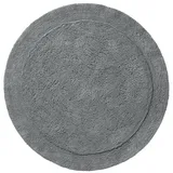 Erwin Müller Badematte, Badteppich Uni Serie Stuttgart grau Größe rund: 90 cm Ø - extra dick, hohe Saugfähigkeit, 100% Baumwolle