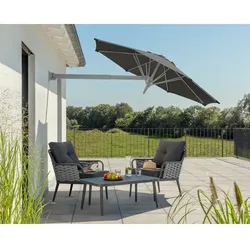 SCHNEIDER SCHIRME Sonnenschutz »Muro«, ⌀: 250 cm, anthrazit, Wandschirm - grau
