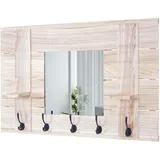 Mendler Garderobenpaneel HWC-C89 Braun