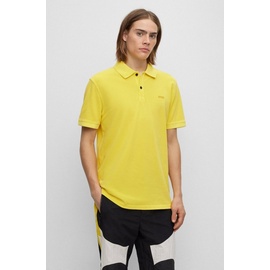 Boss ORANGE Poloshirt Prime mit dezentem Logoschriftzug auf der Brust gelb