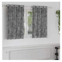 vidaXL Samtvorhänge mit Vorhängen 2 pcs Grau 140 x 140 cm Samt