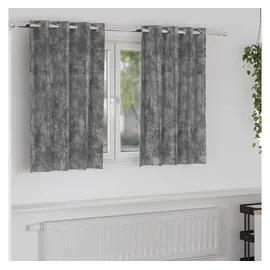 vidaXL Samtvorhänge mit Vorhängen 2 pcs Grau 140 x 140 cm Samt