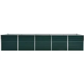 vidaXL Garten-Hochbeet verzinkter Stahl rechteckig 400 x 80 x 45 cm Grün  