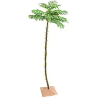 VidaXL Künstliche Palme mit 136 LEDs Warmweiß 220 cm