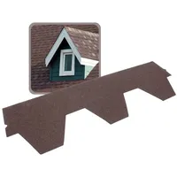 DAPRONA Dachschindeln Hexagonal Muster 1m x 32cm, Bitumen Braun