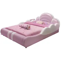 depotum Kinderbett Prinzessin 90 x 200 cm Holz rosa