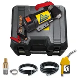 Dieselpumpe 12V Heizölpumpe, Dieselpumpe, Ölpumpe, Biodiesel Diesel Star 160 Koffer Set, Elektro Fasspumpe Kraftstoffpumpe mit Schlauch, Automatik-Zapf-Pistole