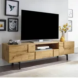 FineBuy TV Schrank FineBuy Lowboard 160x46x43 cm Holz Fernsehkommode Fernsehschrank