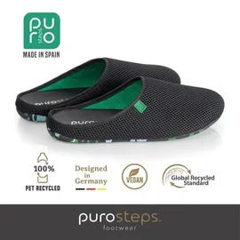 purosteps Hausschuhe Schwarz/Grün 43