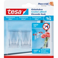 Tesa Klebehaken für transparente Oberflächen und Glas max. 1 kg)