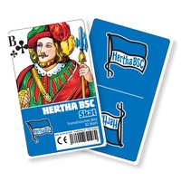 Hertha BSC Berlin Skat-Spiel Skat Spielkarten Rückseite Hertha Logo - Plus Lesezeichen I Love Berlin
